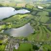General oblique aerial view of Lochmaben Golf Course, taken from the NW.
