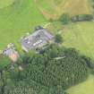 Oblique aerial view of Halleaths Stables, taken from the S.