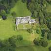 Oblique aerial view of Springkell House, taken from the SSW.