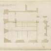 Drawing of plan of telling room, Bank of Scotland, Dundee
