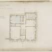Drawing of plan of first floor above street, Bank of Scotland, Dundee