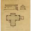Sections B.B, C.C and plan of Crawfordjohn Parish Church.