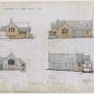 Elevations of extensions to Carfin Parish Church.