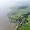 General oblique aerial view of Powfoot Golf Course, taken from the ENE.