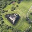 Oblique aerial view of Caerlaverock Castle, taken from the ESE.