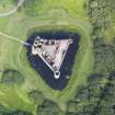 Dumfries and Galloway. Oblique aerial view of Caerlaverock Castle, taken from the SW.