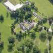 Oblique aerial view of Kirkconnel House and stables, taken from the NE.