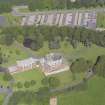 Oblique aerial view of Crichton Royal Hospital, centred on Rutherford House, taken from the SW.