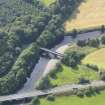 Oblique aerial view of Auldgirth Bridge, taken from the E.