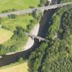 Oblique aerial view of Auldgirth Bridge, taken from the W.
