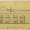 Elevation of the Reading Room's East wall in Hamilton Public Library.