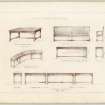 Drawings of furniture for Council Chamber in Hamilton Municipal Buildings.