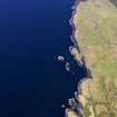 Oblique aerial view of Auliston Point, centred on Drimnin, taken from the S