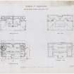Foundation, ground, upper and roof plans produced for the Parish Council and Hastie Trust, Museum of Strathaven