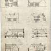 Sections and elevations for Donald Institute, Bothwell