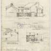 Elevations to Courtyard, retaining wall and dressing rooms, The Blantyre Co-Operative Society