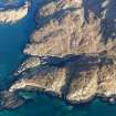 Oblique aerial view of the remains of the farmstead and lazy beds at Fuiay, near Barra, taken from the WSW.