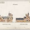 North and South elevations of stables in proposed additions to Ross House, Hamilton.