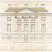 Drawing showing elevations for 25-37 St Andrew Square,  Scottish Union, Royal Bank and British Linen Bank.