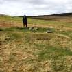 View from ESE, with David Leask of Unst Archaeology Group.