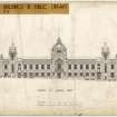 Elevation of Hamilton Municipal Buildings and Public Library to Cadzow Street.
