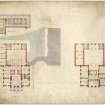 Royal Bank of Scotland Head Office.
Floor plans showing Basement, Ground and First Floors.
Signed: Peddie Kinnear