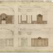 Details of Council Chamber interior elevations.