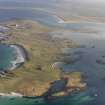 General oblique aerial view of the Isle of Vallay, North Uist, taken from the W.