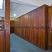 Interior. View within the mens locker room of Muirfield clubhouse.