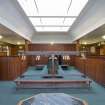 Interior.  View within the mens locker room of Muirfield clubhouse.