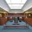 Interior.  View within the mens locker room of Muirfield clubhouse.