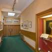 Interior.  View looking along corridor leading from player's entrance into clubhouse.