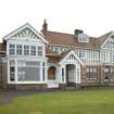 View of Muirfield clubhouse, with dining room extension to right, taken from north.