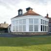 View of smoking room extension to Muirfield clubhouse, taken from north west.