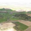General oblique aerial view of Glenisla Golf Course on left and  Alyth Golf Course on right, taken from the SSW.