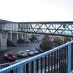 View of the footbridge linking the Olympia Centre and Tayside House, taken from the access ramp