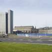 Distant view of Tayside House and the Caird Hall, taken from E