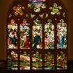 Troon St Meddan's Parish Church stained glass window  following restoration