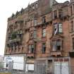 Corner building and east tenement, Govan Road elevation, taken from south