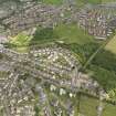 General oblique aerial view of Cumnock centred on Glaisnock Street, taken from the SE.