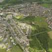 General oblique aerial view of Cumnock centred on Glaisnock Street, taken from the SSE.