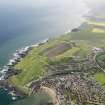 General oblique aerial view of Eyemouth Golf Course, taken from the NW.
