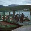 Kylesku Ferry, Loch Cairnbawn. Loading car ferry (Maid of Kylesku).