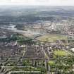 General oblique aerial view of Glasgow City Centre centred on the Scottish Exhibition and Conference Centre, taken from the NW.