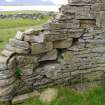 Detail of wall and former stairase at Hall of Clestrain House, Orkney.
