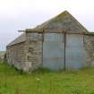 View of outbuilding at Hall of Clestrain House, Orkney.