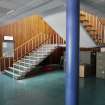 Interior. View of entrance hall and principal staircase, NW range.