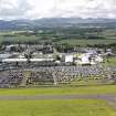 General oblique aerial view of Royal Highland Showground at Edinburgh Airport, taken from the NNW.