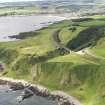 General oblique aerial view of Stonehaven Golf Course, taken from the ENE.