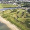 General oblique aerial view of Royal Aberdeen Golf Course, taken from the NE.